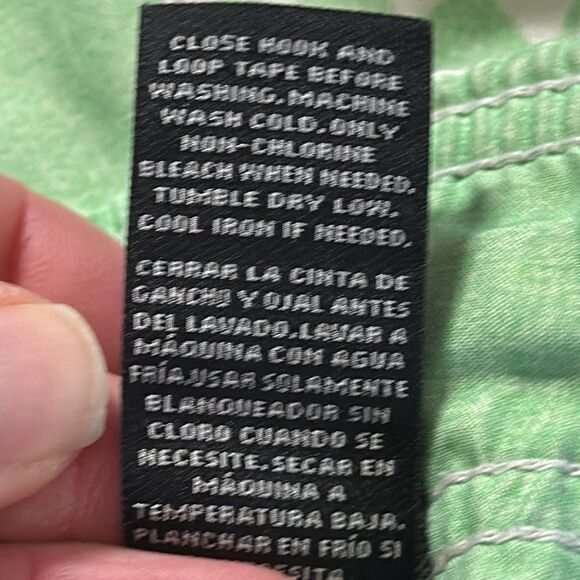 OP Mens Mint Green White Drawstring Swim Trunks Board Shorts size M 32-34 - Picture 7 of 7